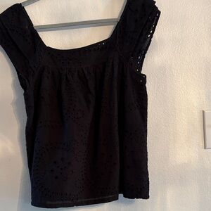 Sanctuary Black Eyelet Blouse